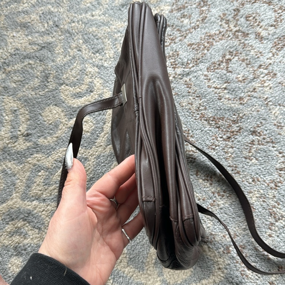 Vintage Leather Patchwork Multi-Compartment Purse… - image 4